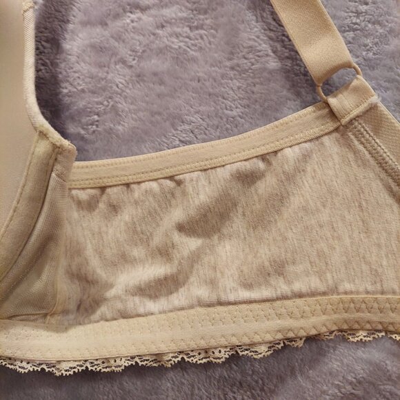 Ambrielle 42D Bra Organic Cotton Demi Underwire covertable straps jersey tan - Picture 14 of 16